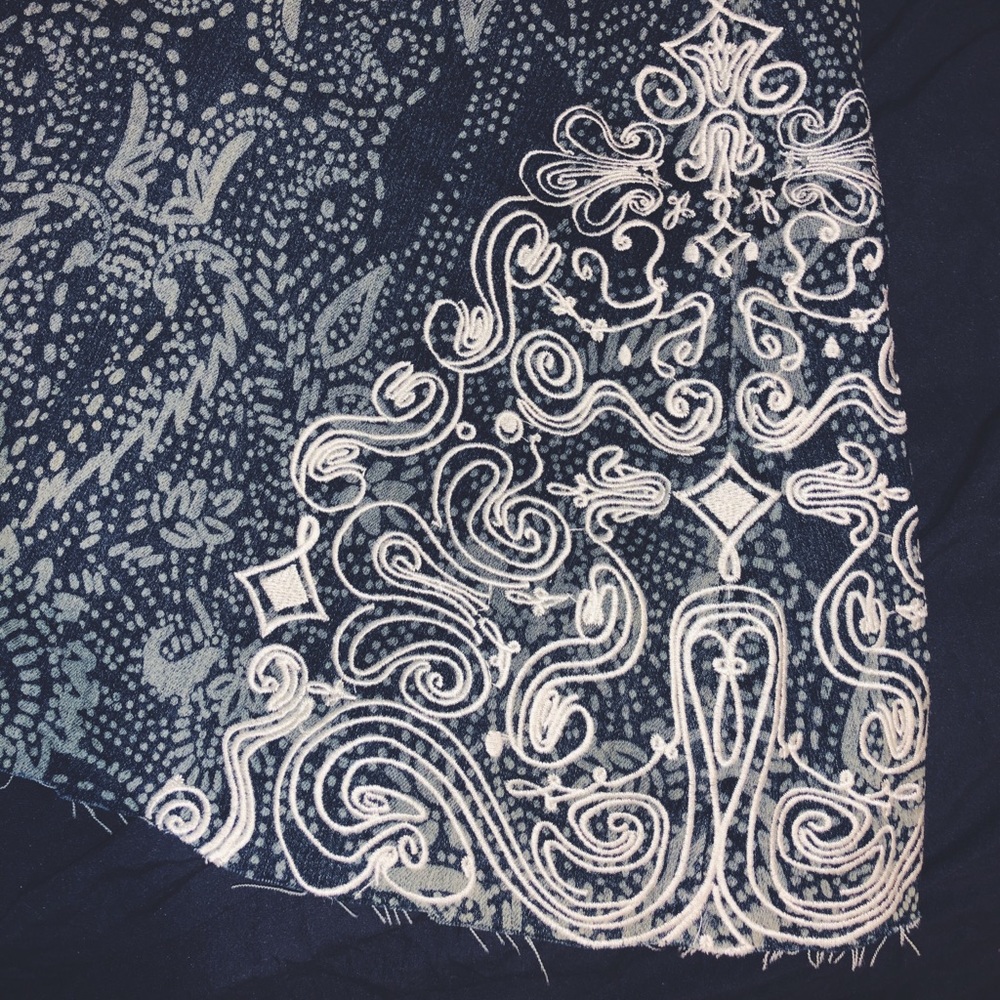 Free people hippy bell bottom embroidered jeans